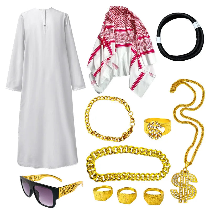 Arabian Prince Costume – Adult Shepherd Robe for Halloween Cosplay