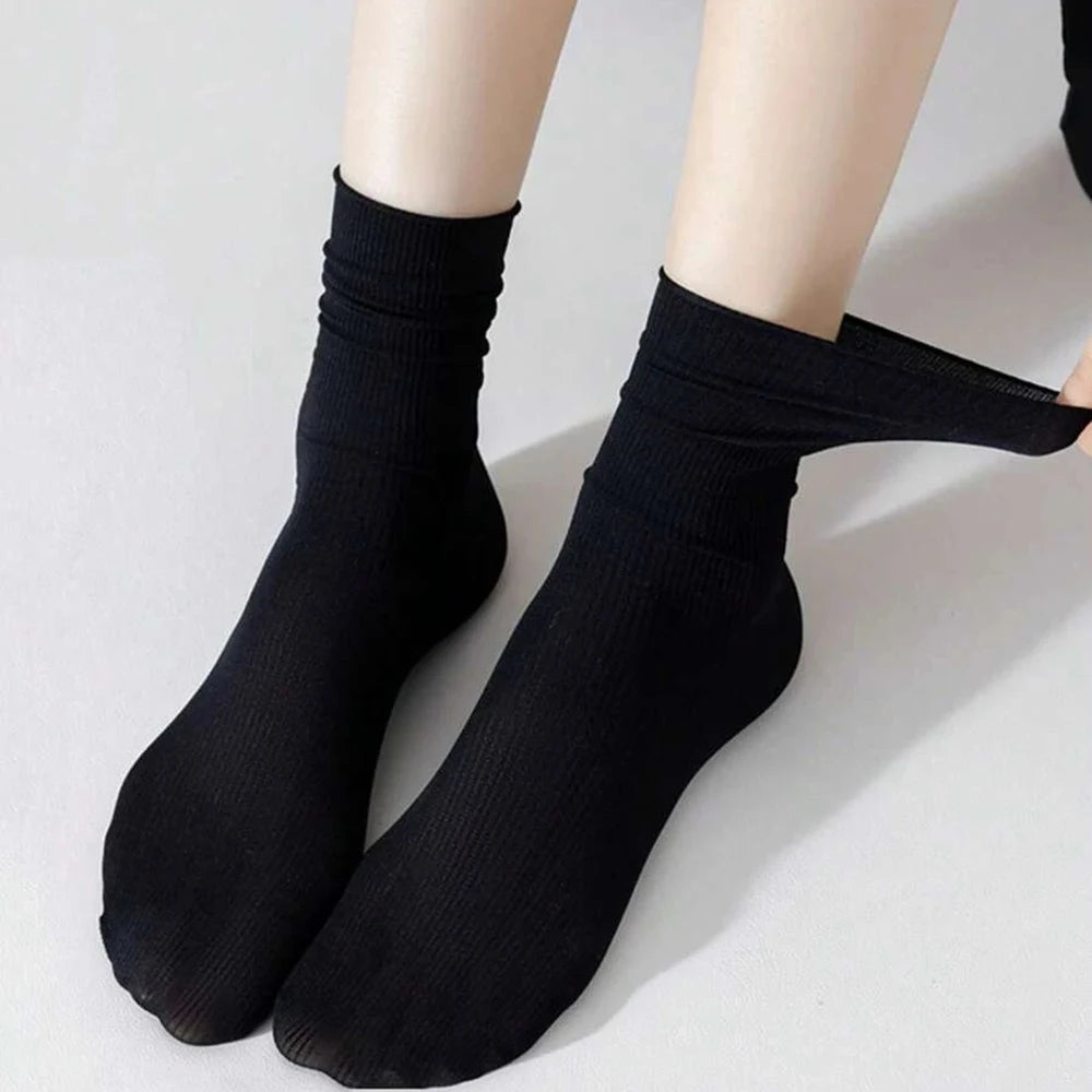 Women Mid Length Cotton Socks – Soft Breathable Casual Daily Wear