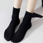 Women Mid Length Cotton Socks – Soft Breathable Casual Daily Wear