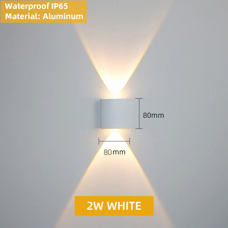 Aluminum LED Wall Lamp – IP65 Waterproof Lighting for Indoor and Outdoor