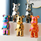 Ceramic Bear Figurine – Aesthetic Luxury Sculpture for Modern Home Decor