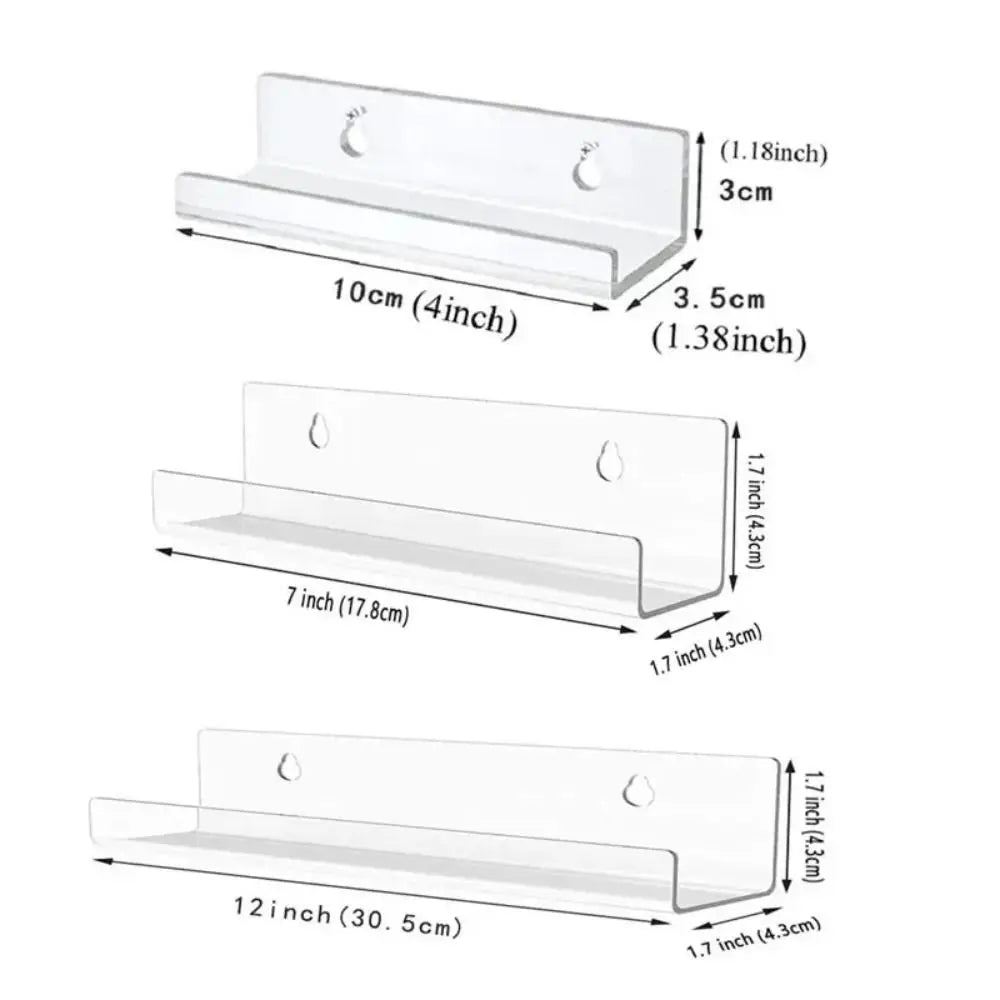 Acrylic Vinyl Record Wall Mount – Clear Display Shelf for Music Collectors