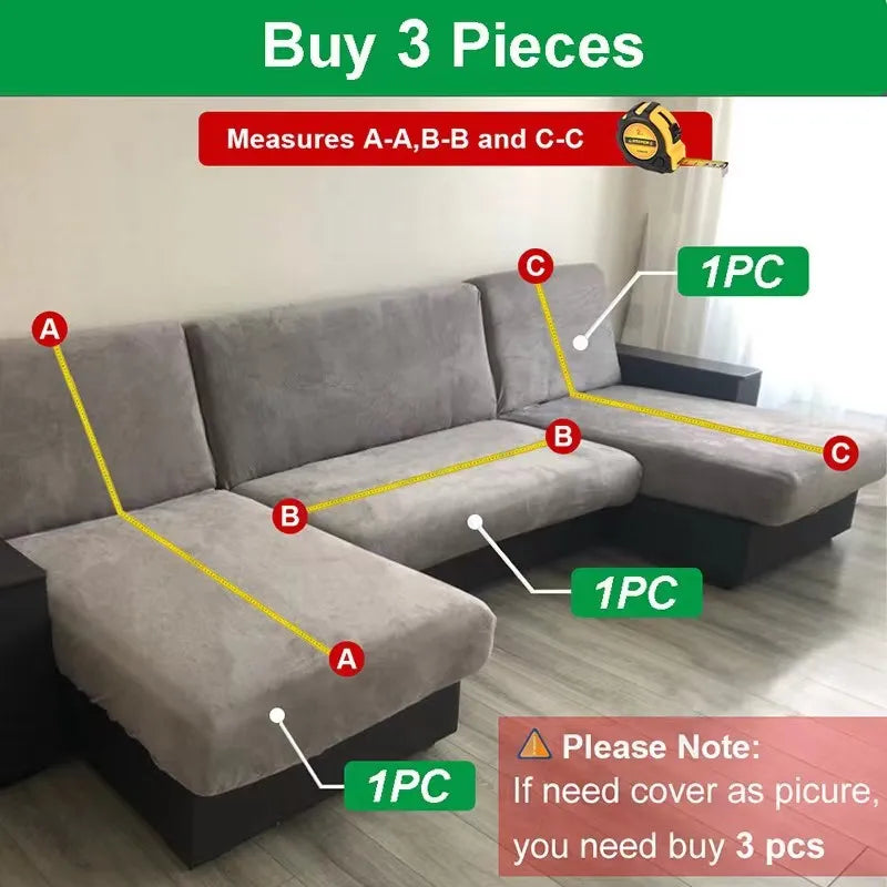 Stretch Milk Silk Sofa Cover – Fitted Couch Slipcover for Living Room Furniture