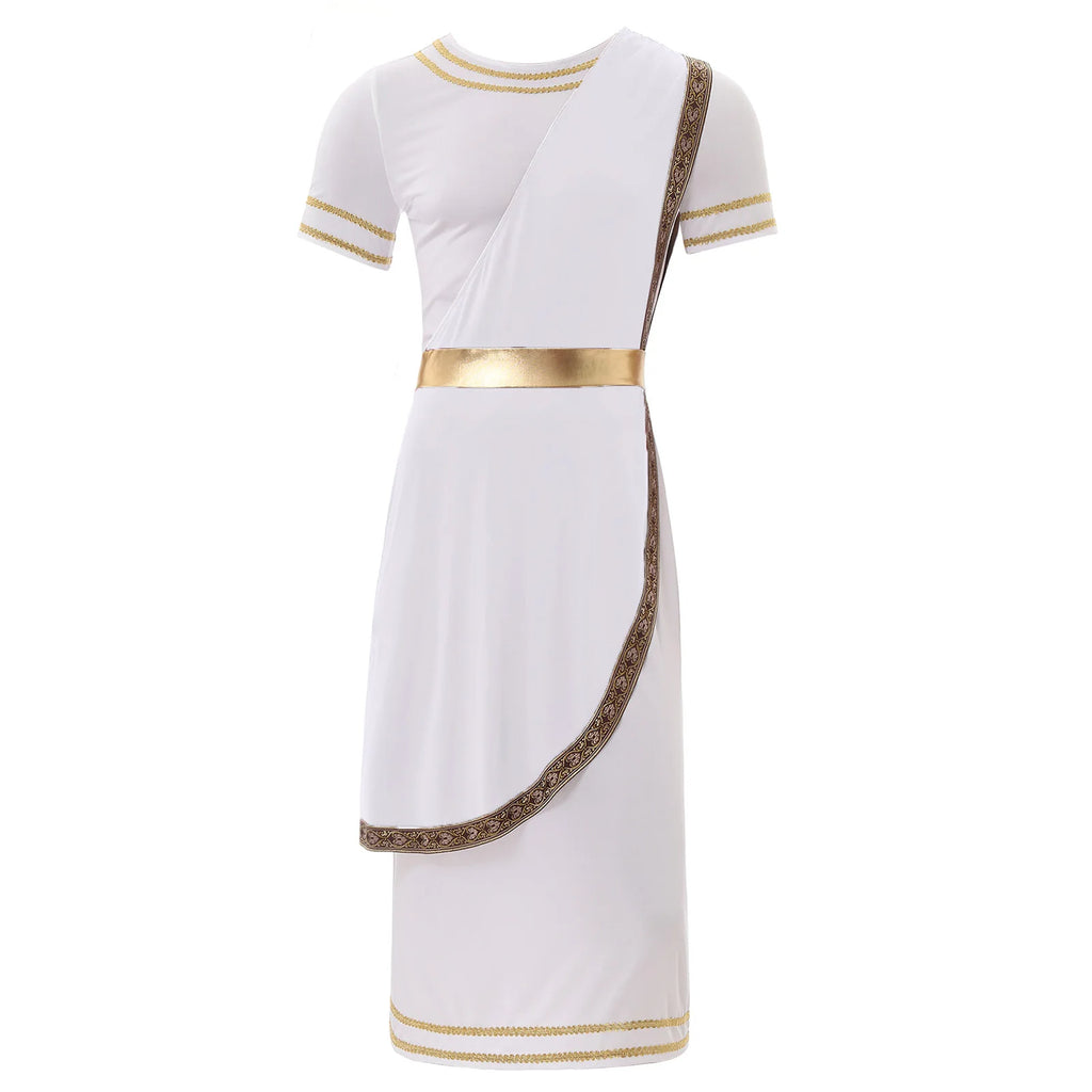 Ancient Greek Toga – Men’s Roman Robe for Halloween Cosplay Costume