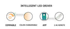 Dimmable LED Chandelier Driver – RF Remote and App Control for Dual Color Lights