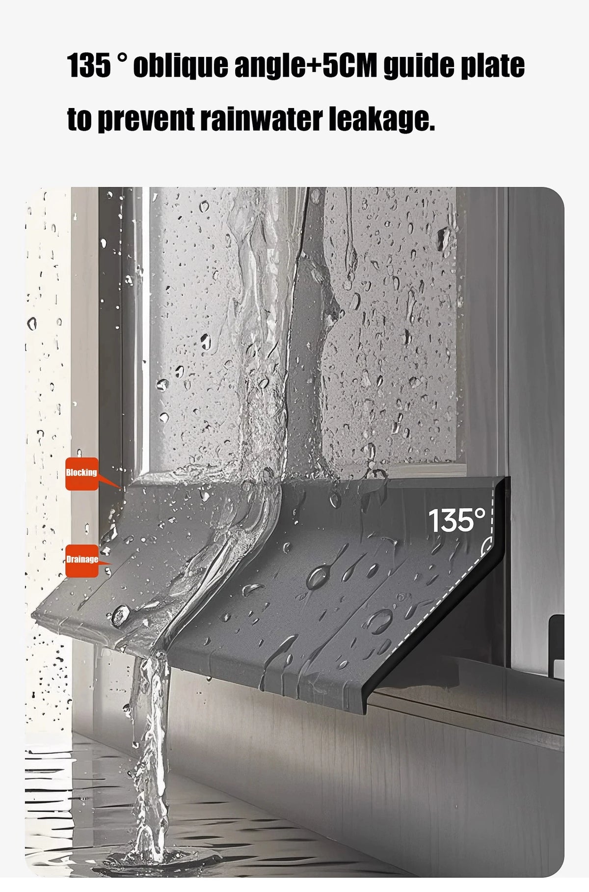 Aluminum Window Water Deflector – Weatherproof Flashing Strip for Home