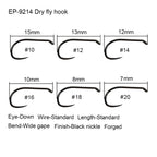 Barbless Fly Fishing Hooks – Black Nickel Steel for Dry and Wet Fly Tying