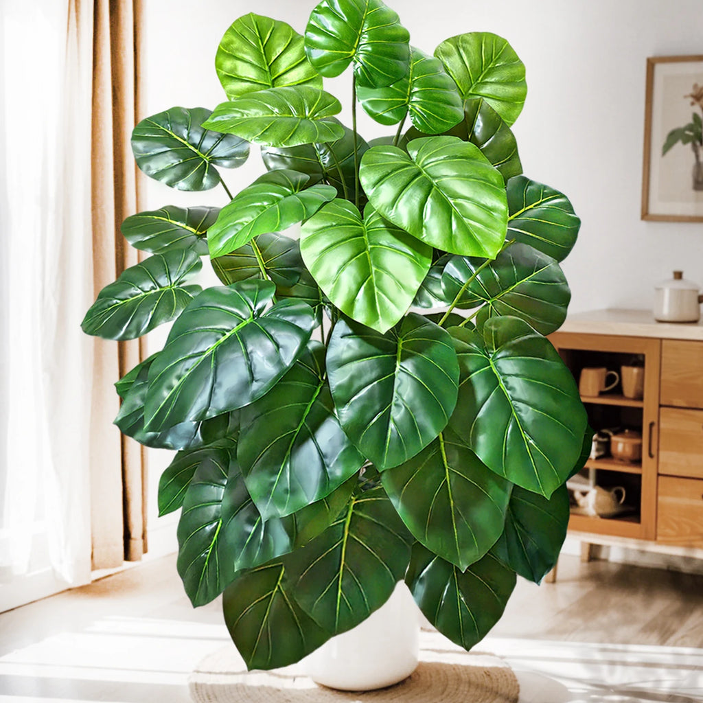 Artificial Tropical Leaf Plant – 60-103cm Potted Faux Greenery for Home Decor