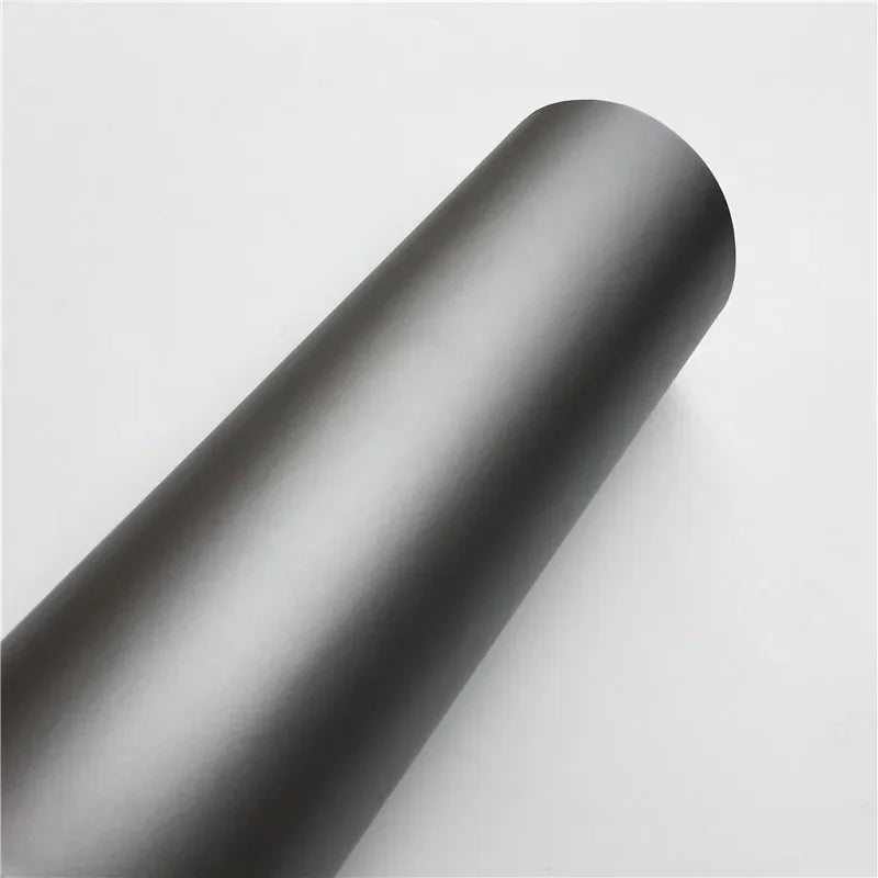 Matte Dark Grey Vinyl Film – Bubble Free Wrap for Vehicle and Console Decals