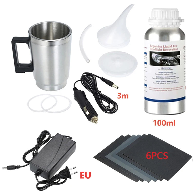 Car Headlight Restoration Kit – Professional Lens Repair Liquid Tool