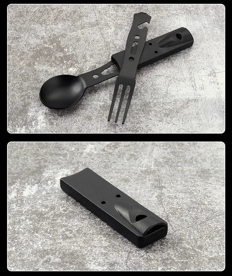 Stainless Steel Camping Knife Set – Multi-functional Cutlery for Outdoor Survival