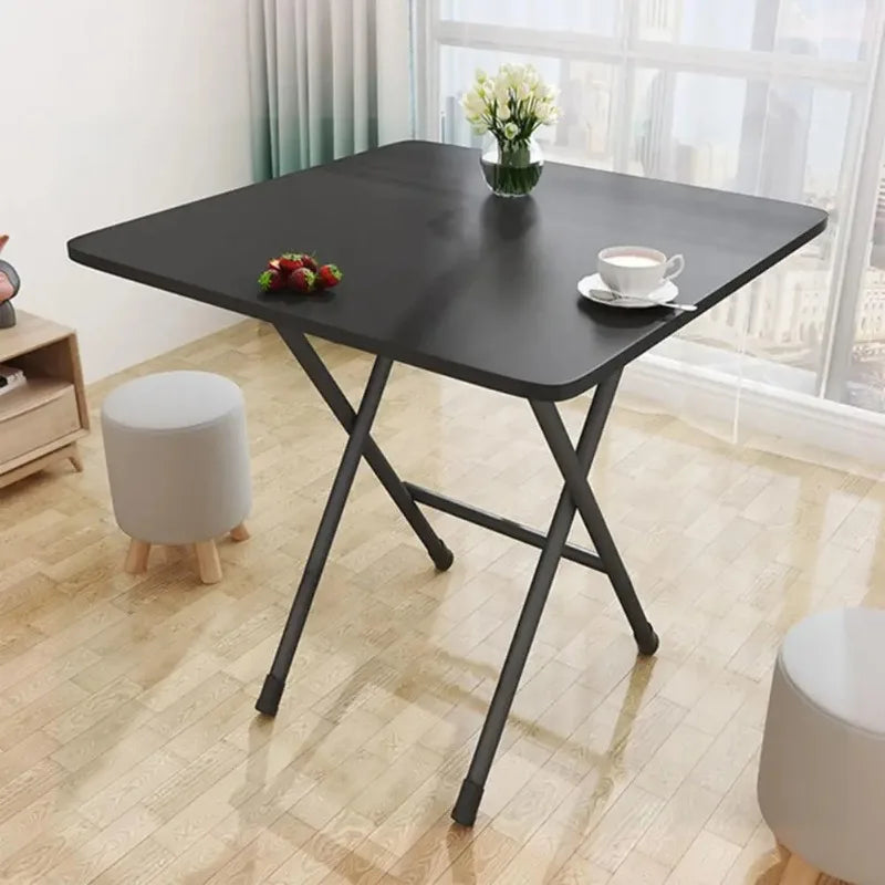Foldable Square MDF Dining Table – Compact 4 Person Desk for Home Office