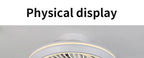 Enclosed Circular Ceiling Fan Light – Remote Controlled for Bedroom Living Room