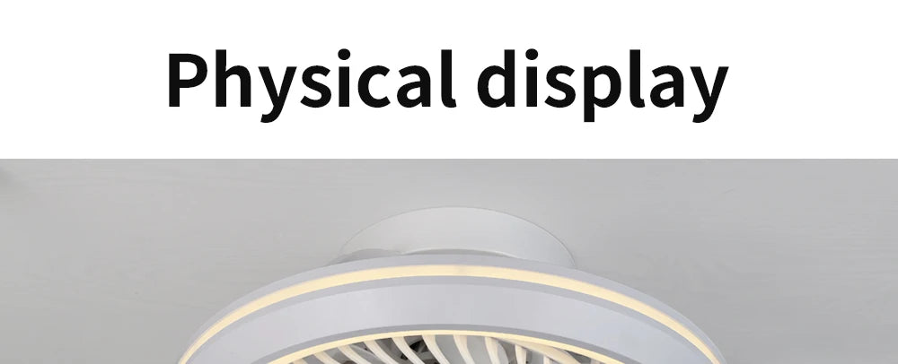 Enclosed Circular Ceiling Fan Light – Remote Controlled for Bedroom Living Room