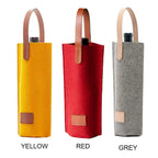 Felt Single Wine Bottle Tote – Padded Insulated Carrier for Gift Giving