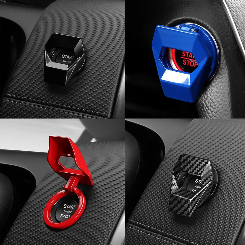 Engine Start Stop Button Cover – Decorative Sticker for Universal Car Interior