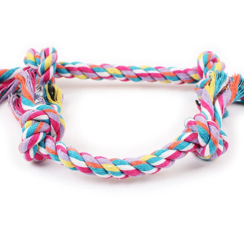 Cotton Rope Dog Toy – Bite Resistant Double Knot for Puppy Play