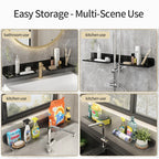 Aluminum Bathroom Wall Shelf – Punch-Free Storage for Kitchen and Toilet