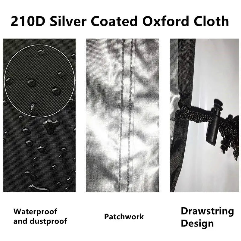 Round BBQ Grill Cover – 210D Oxford Waterproof Hood for Outdoor Cooking