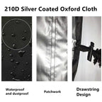 Round BBQ Grill Cover – 210D Oxford Waterproof Hood for Outdoor Cooking