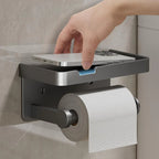 Wall-Mounted Aluminum Toilet Paper Holder – Modern Bathroom Tissue Rack