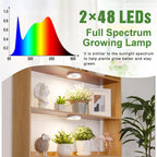 Full Spectrum Halo LED Grow Light – Dimmable Timer Lamp for Indoor Plants