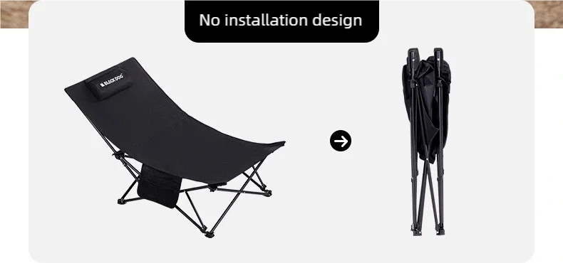 Foldable Camping Chair – Ergonomic Recliner with Pillow for Outdoor Leisure