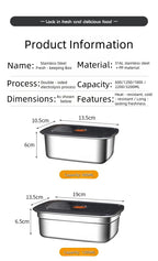 Stainless Steel Bento Box – Leak-Proof Food Container for Camping and Lunch