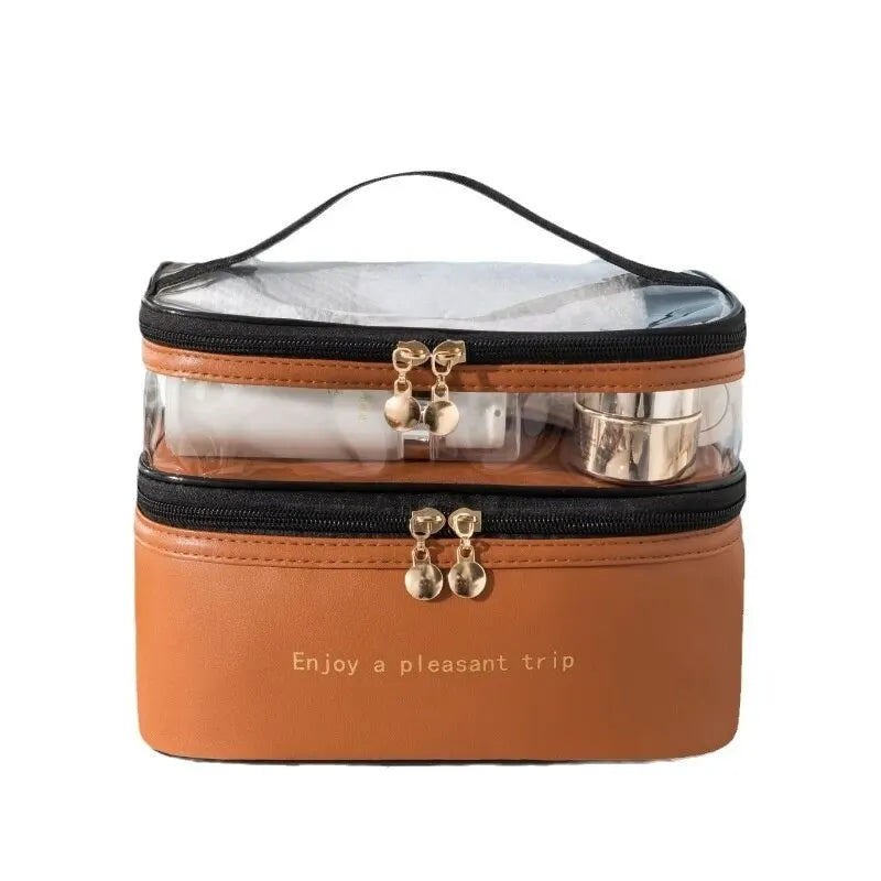 Portable Waterproof Makeup Bag – Large Capacity Travel Organizer for Toiletries