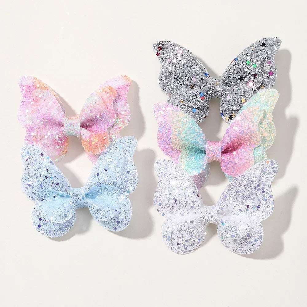 Sequined Butterfly Hair Clips – Cute Decorative Bows for Toddler Hairstyles