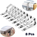 Triangle Tablecloth Clips – Stainless Steel Holders for Party and Picnic