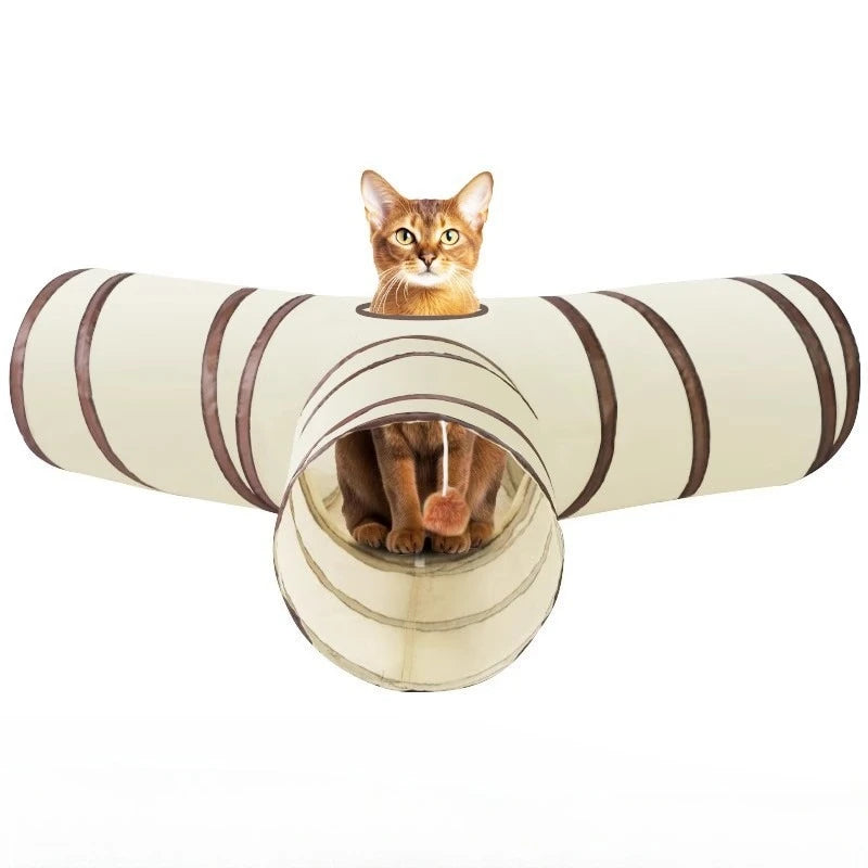 Foldable Pet Tunnel – Interactive Cat Toy for Indoor Exercise and Play