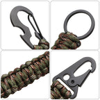 Paracord Survival Keychain – Military Carabiner for Outdoor Camping Gear