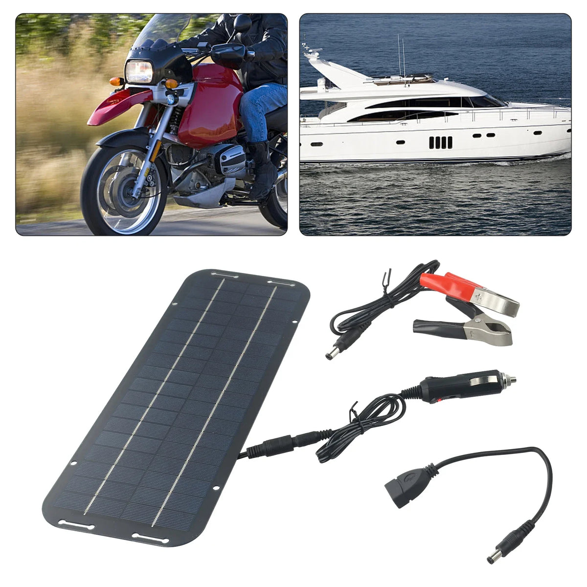 60W Solar Battery Trickle Charger – 12V Portable Panel for Car Boat Caravan