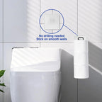Adhesive Toilet Paper Holder – Wall Mount Bathroom Organizer for Kitchen Storage