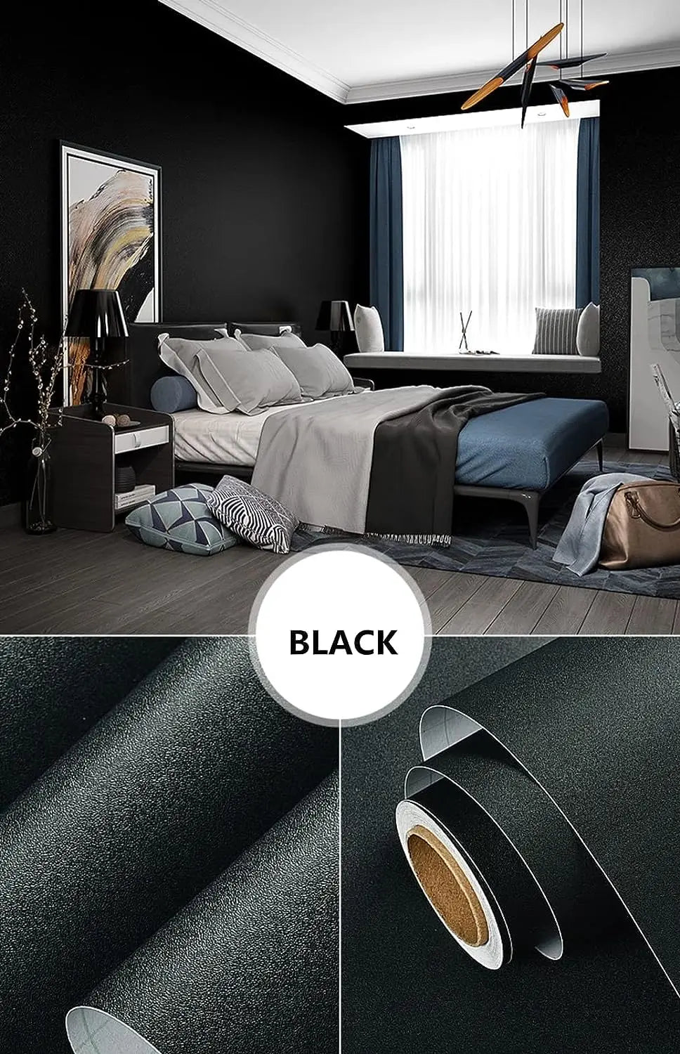 Cement Gray Adhesive Wallpaper – 55cm Industrial Retro Decor for Home Walls