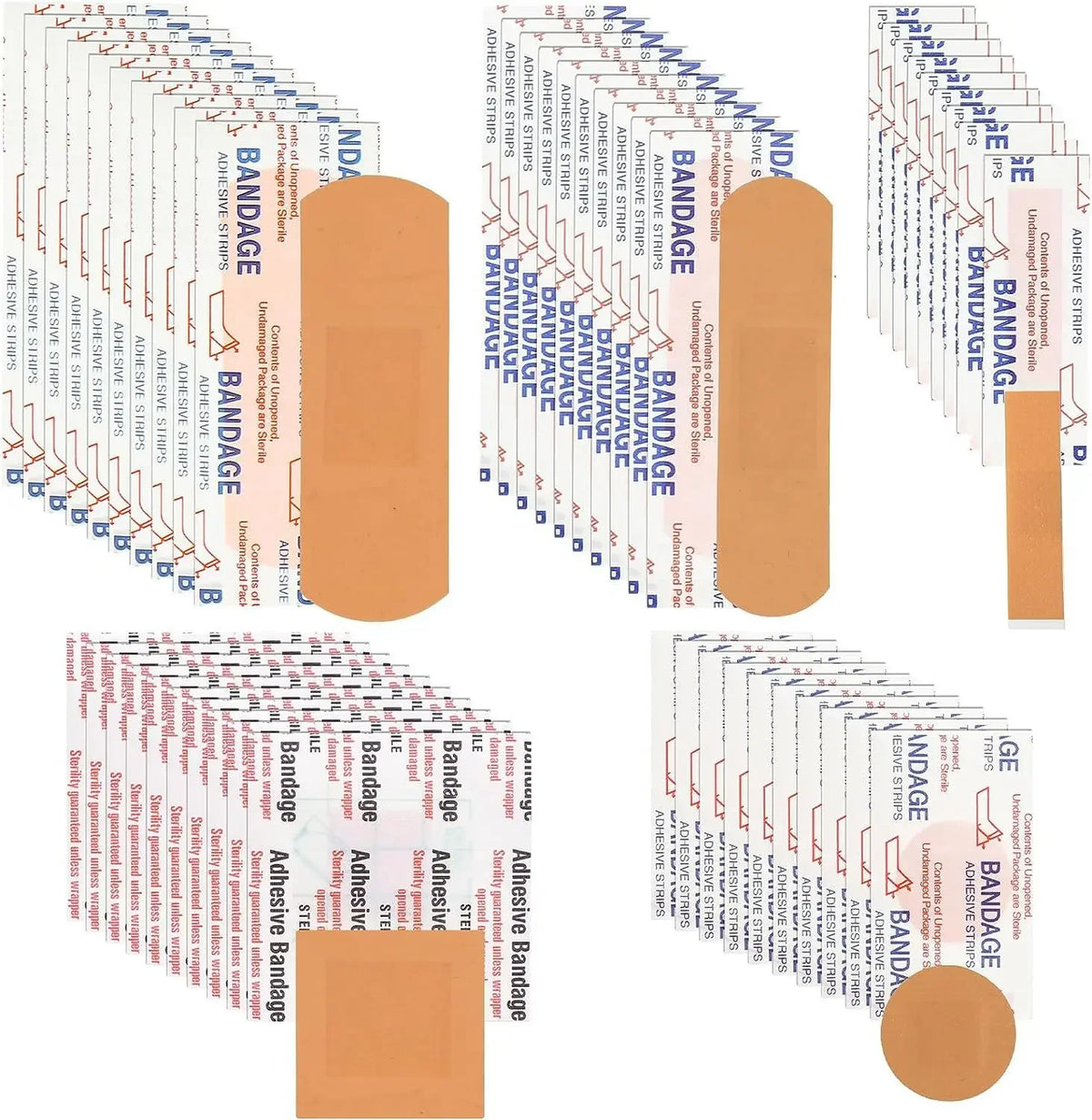 Waterproof Adhesive Bandages – Antibacterial Wound Plasters for First Aid Kits