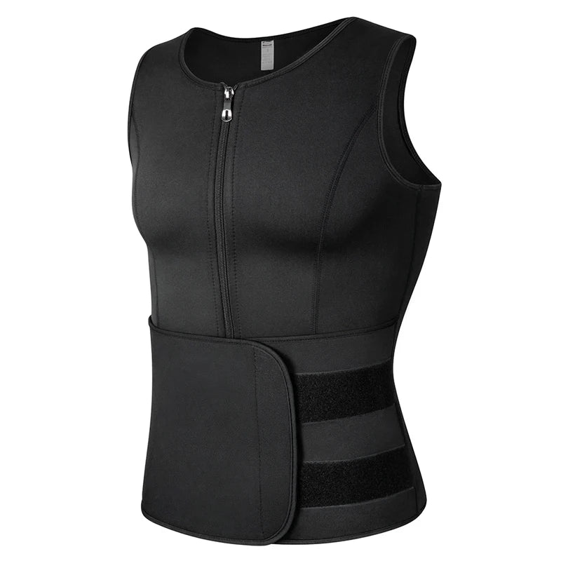 Men Sweat Sauna Vest – Neoprene Body Shaper for Gym Weight Loss