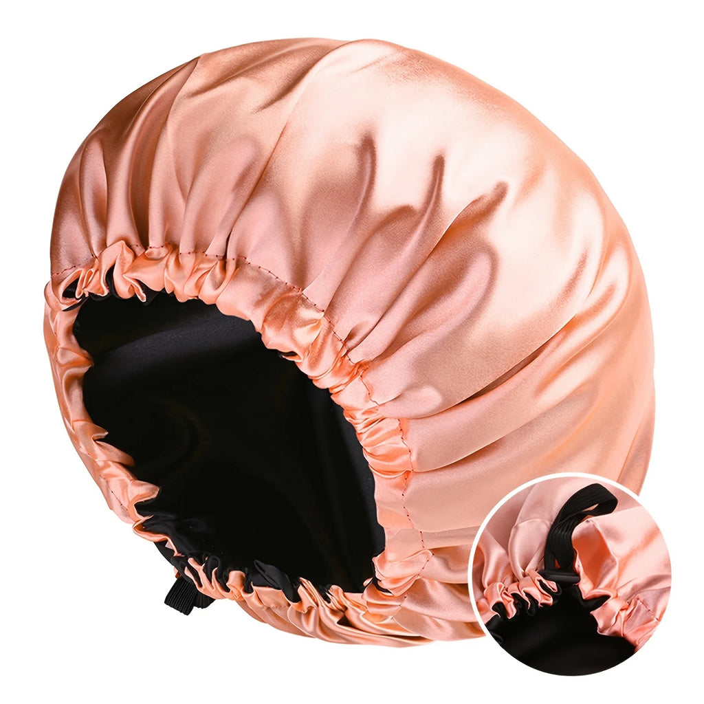 Silk Sleep Bonnet – Adjustable Double Layered Cap for Hair Protection