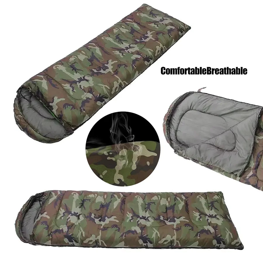Camouflage Sleeping Bag – Dirt Proof Hooded Bedding for Outdoor Camping