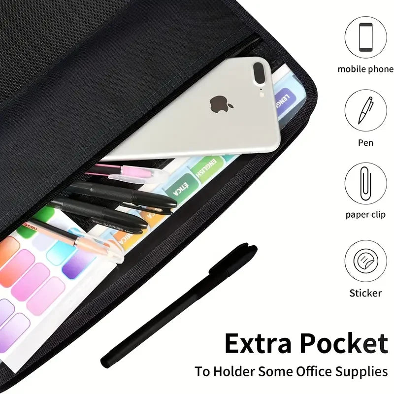 Expanding Accordion File Organizer – 13 Pockets with Zipper for Office