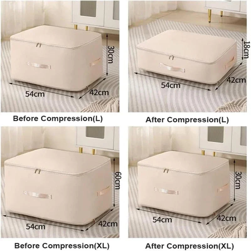Self-Compression Storage Bag – Large Capacity Duvet Organizer for Moving