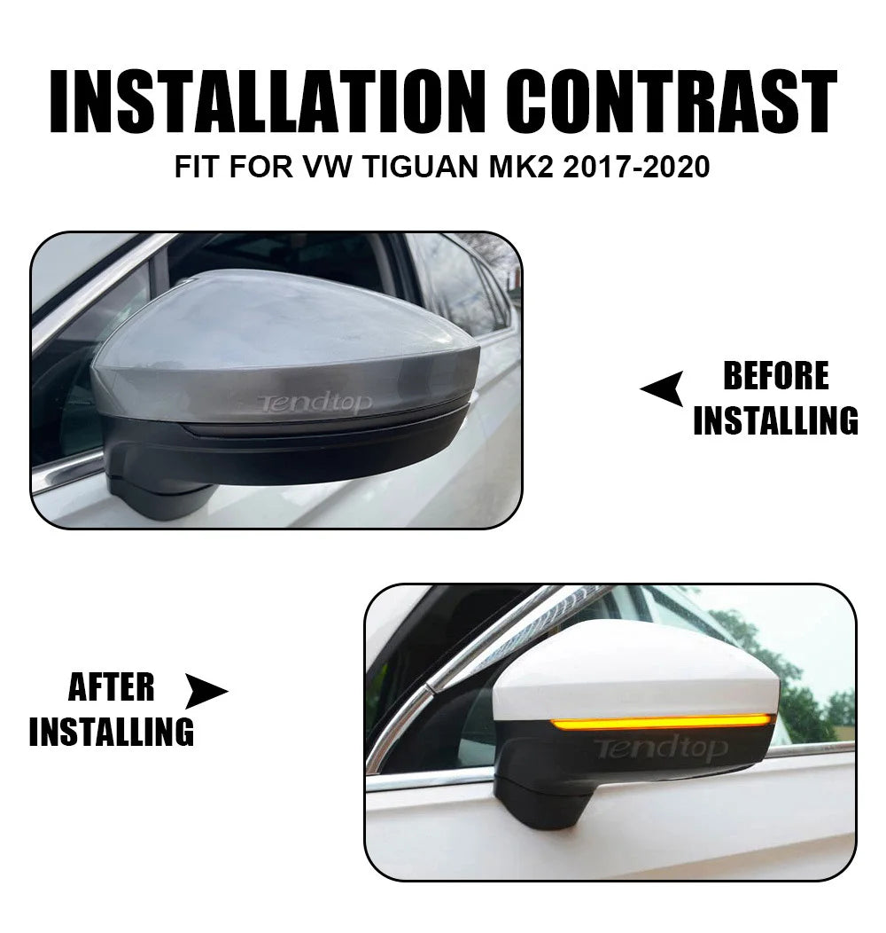 Dynamic LED Side Mirror Indicators – Sequential Blinker Lights for VW Tiguan