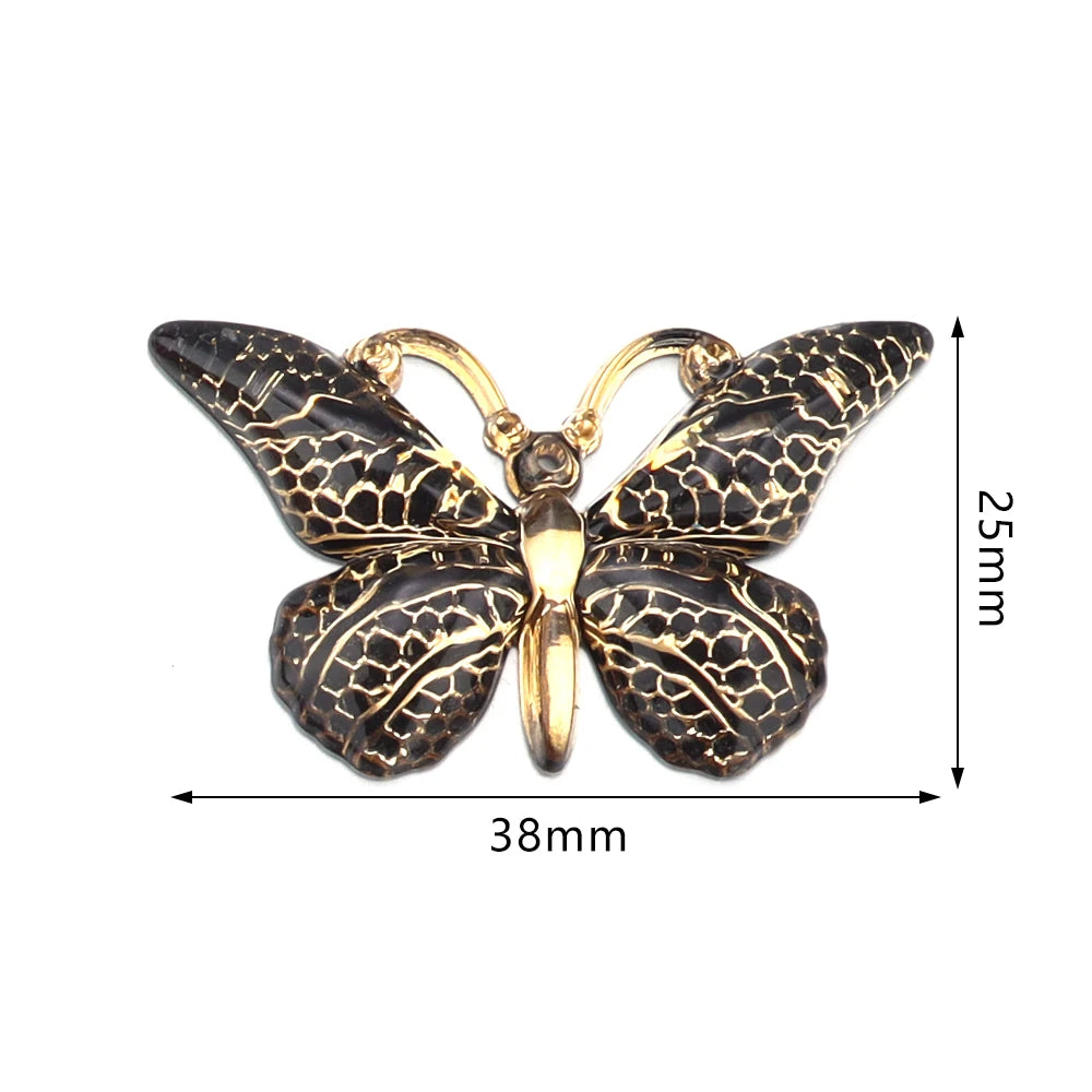 Acrylic Butterfly Beads – 25x38mm Gradient Charms for DIY Jewelry Making