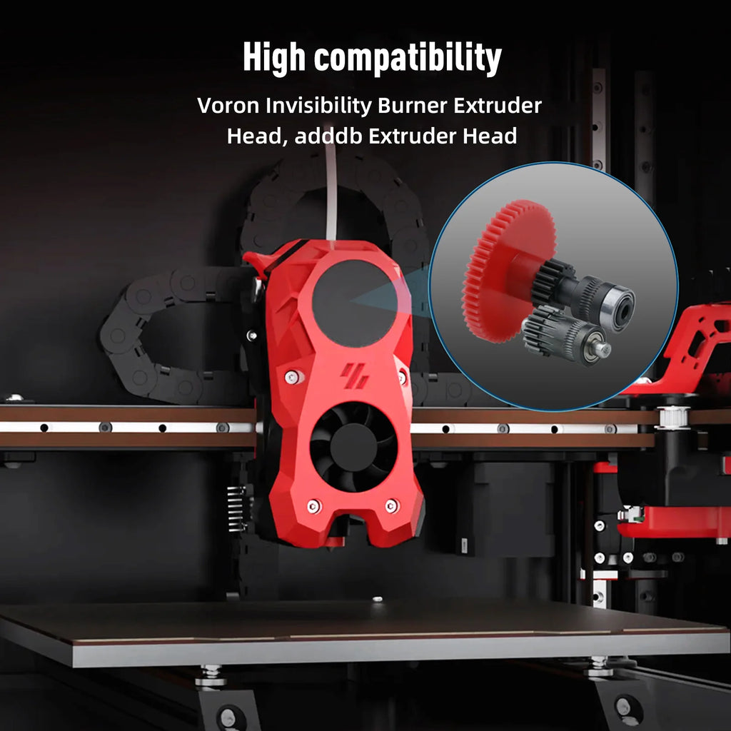 Hardened Steel Extruder Gear Kit – Nickel-Plated for 3D Printer Direct Drive