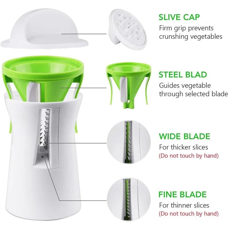 Heavy Duty Spiralizer – Vegetable Slicer for Healthy Zucchini Pasta Cooking