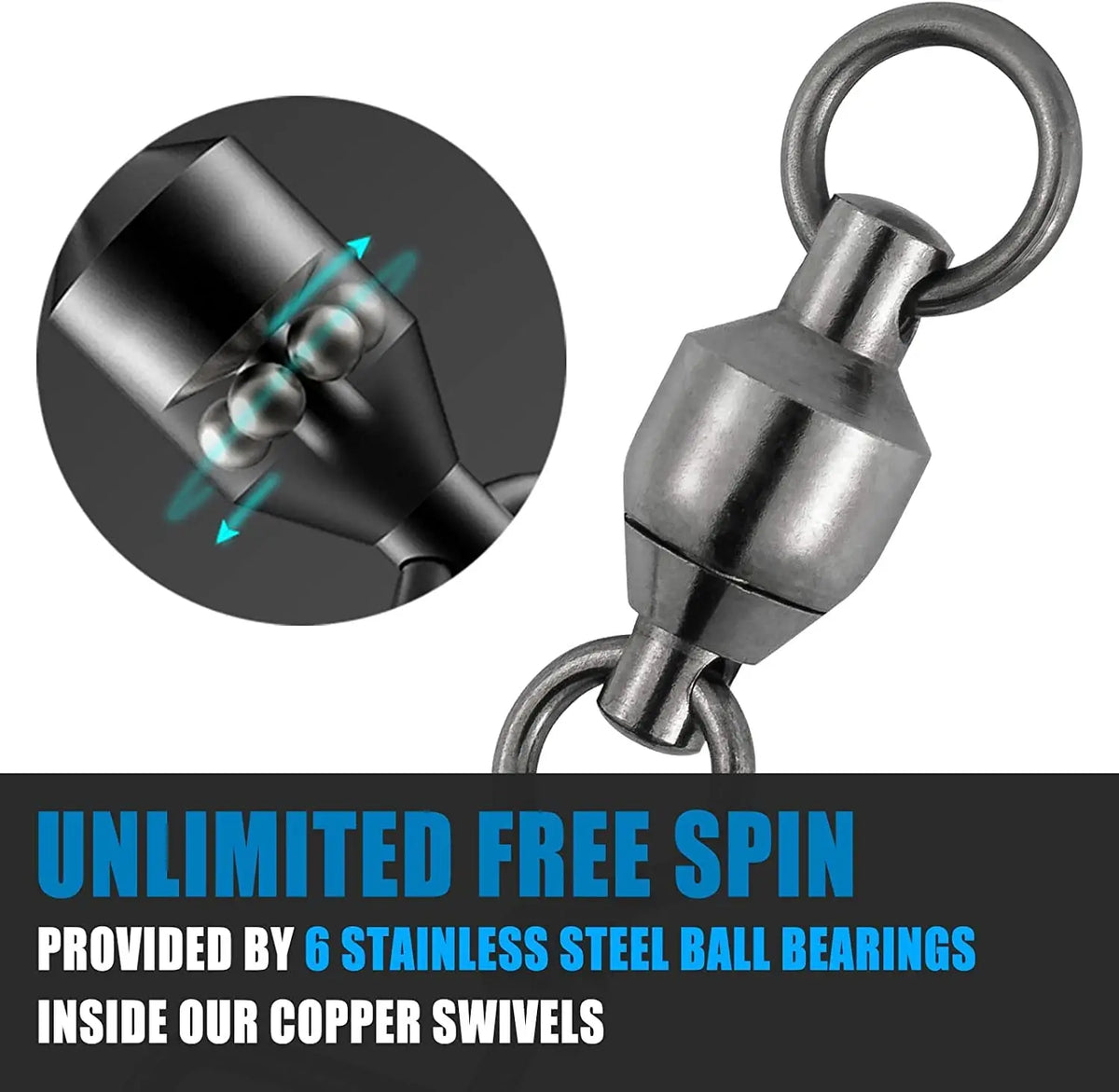 Ball Bearing Fishing Swivels – Stainless Steel Coastlock for Saltwater Angling
