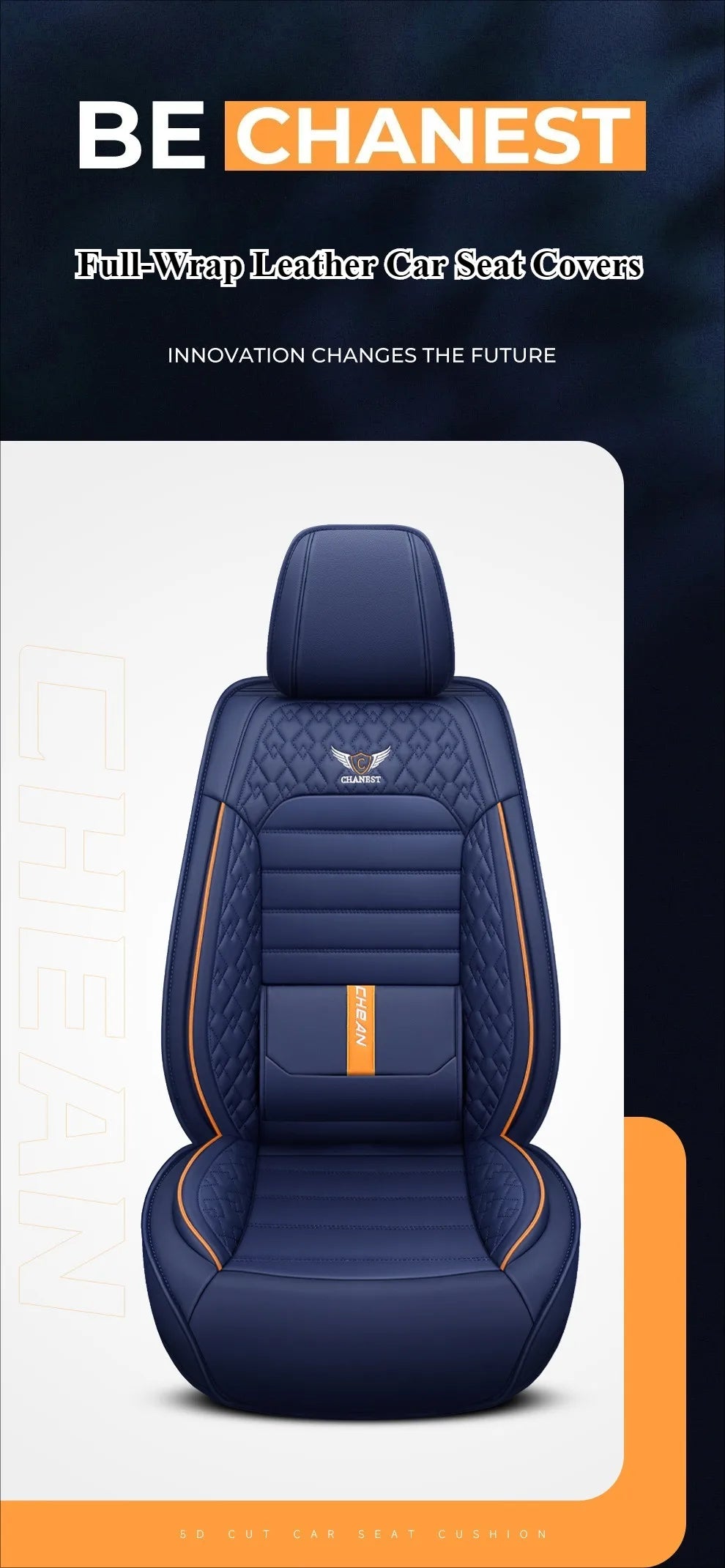 Full-Wrap Leather Car Seat Covers – Durable Universal Fit for All-Season Driving