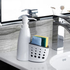 Soap Dispenser with Sponge Holder – 2-in-1 Kitchen Sink Organizer for Home