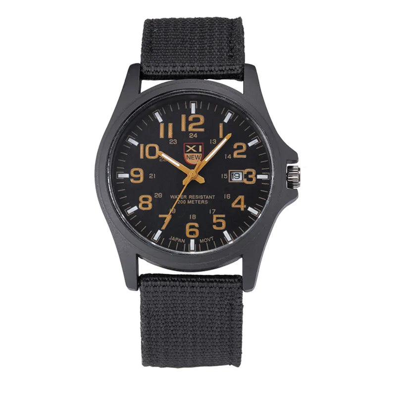 XINEW Nylon Band Quartz Watch – Military Casual Wristwatch for Men
